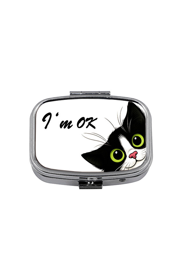 4 Lovely Cats Metal Medicine Box Pill Packaging Health Products Moisture Resistant Storage Case Pers