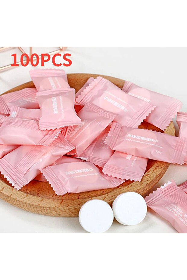 100pcs 100PCS Mini Compressed Towel Disposable Capsules Towel Magic Face Care Tablet Outdoor Travel
