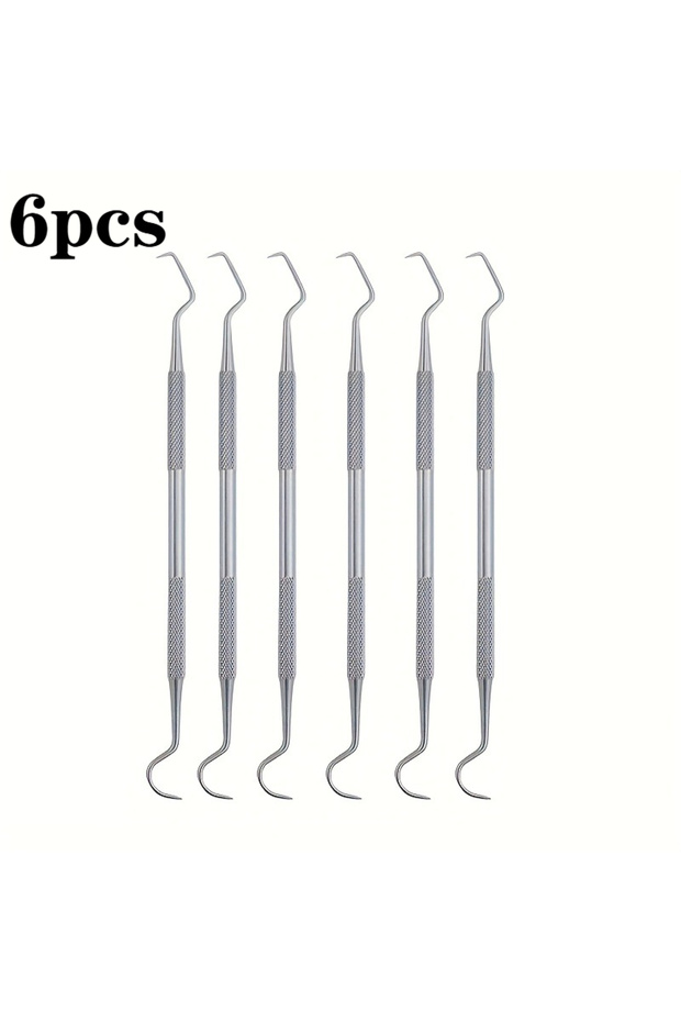 6pcs 1/3/6/10Pcs Double Ends Dentist Teeth Clean Hygiene Explorer Probe Pick Hook Stainless Steel To