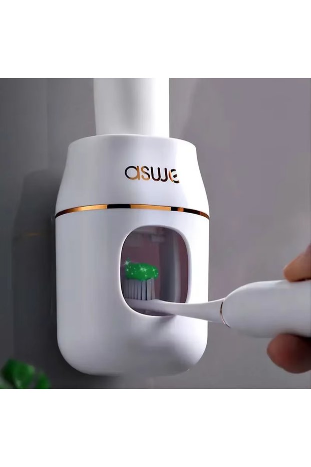 G3611A WHITE Upgrade Your Bathroom with This 1pc Toothpaste Squeezer and Storage Rack - Automatic To