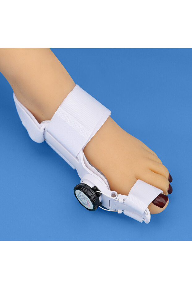 WHITE 1 piece toe corrector, thumb eversion corrector, split toe corrector, thigh bone toe eversion, - 1