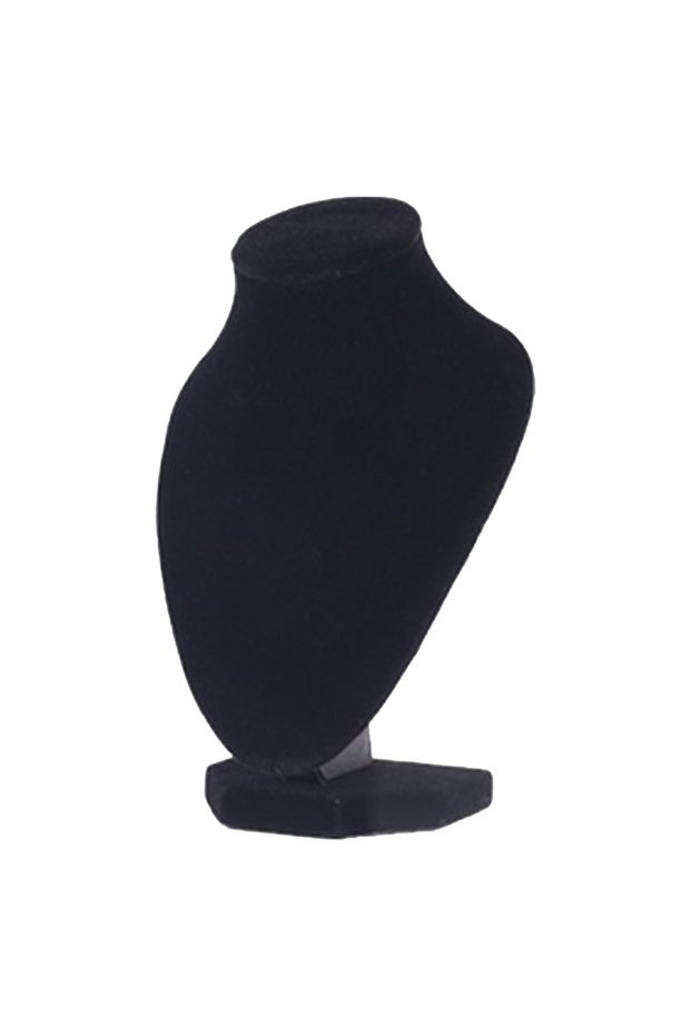 black Necklace Mannequin Bust Elegant Fashionable Portable Wooden Black Lint Necklace Display Holder