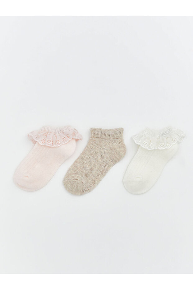 Ruffled Baby Girl Booties Socks 3-Piece Set for Style Enthusiasts from Uzg Store
