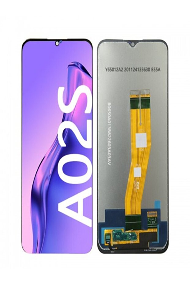شاشة LCD تعمل باللمس من نوع FLYCDI لهاتف سامسونج جالاكسي A02S مع غطاء (حافظة)