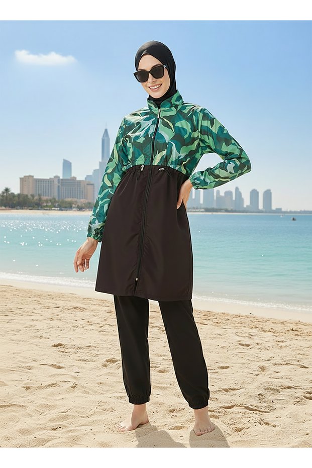FAST DRYING COMPLETE COVER TESETURE SWIMSUIT
