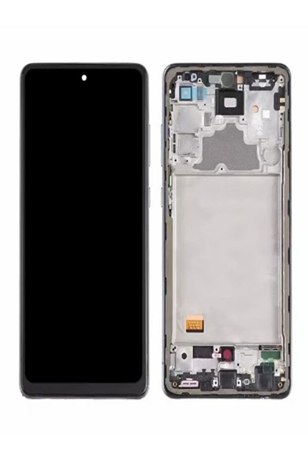 شاشة عرض LCD تعمل باللمس من نوع OLED لهاتف سامسونج جالاكسي A72 مع غطاء (حافظة) من نوع FLYCDI