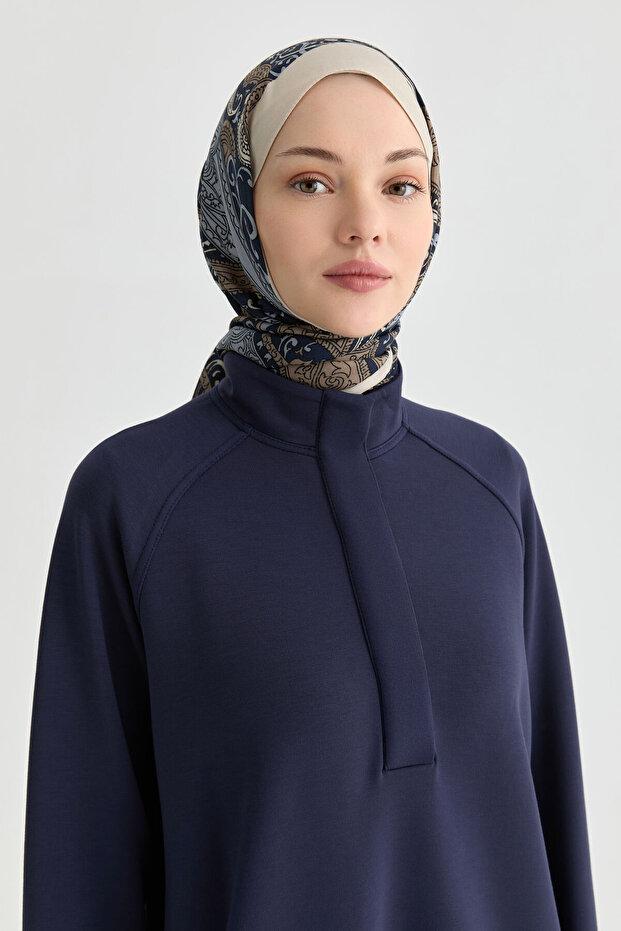 Örme Tunik - Lacivert - 4