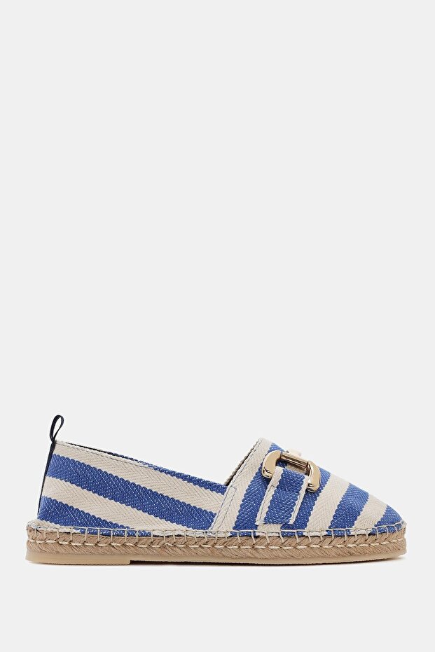 Aria Women's Blue Buckle Cloth Espadrille