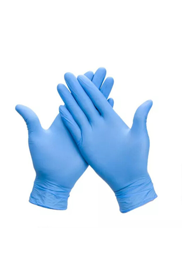 MAVİ PUDRALI NİTRİL ELDİVEN M BEDEN - 1