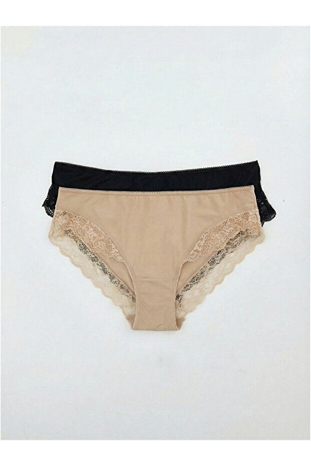 Pink Lace Detailed Bikini Panties 2-Pack