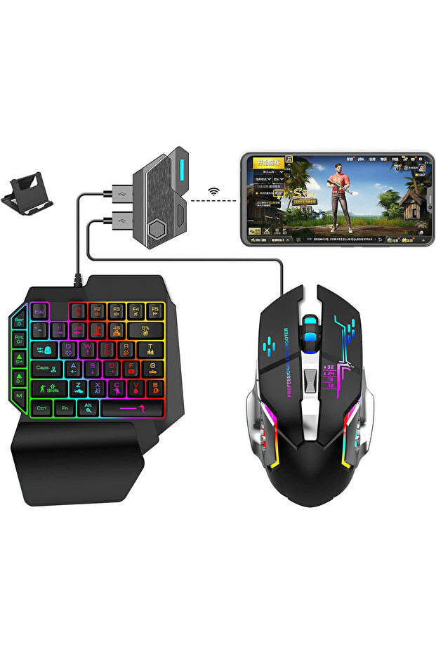 Mix Elite PUBG Controller Gaming Keyboard Mouse Converter,Mouse&Keyboard Combo Pack for Mobile Games