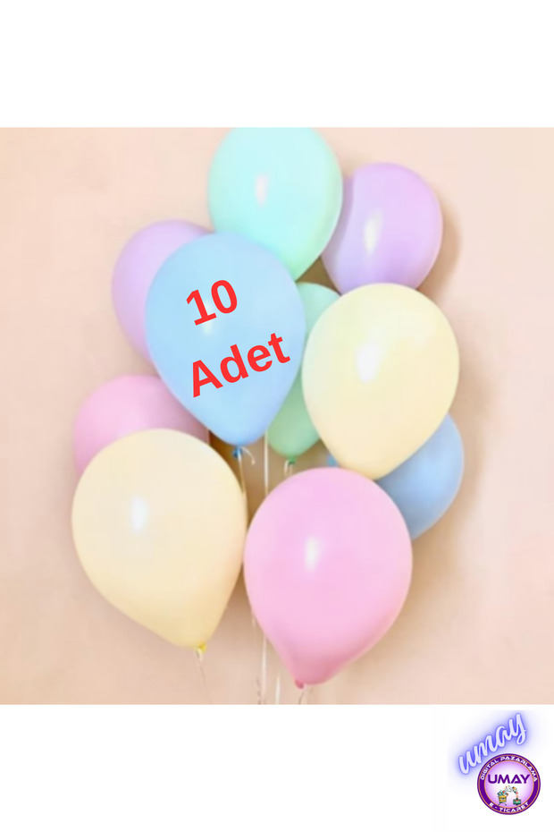 10 Pieces 12 Inch Pastel Macaron Balloons | Mixed Color Latex Balloon Party & Birthday Decoration