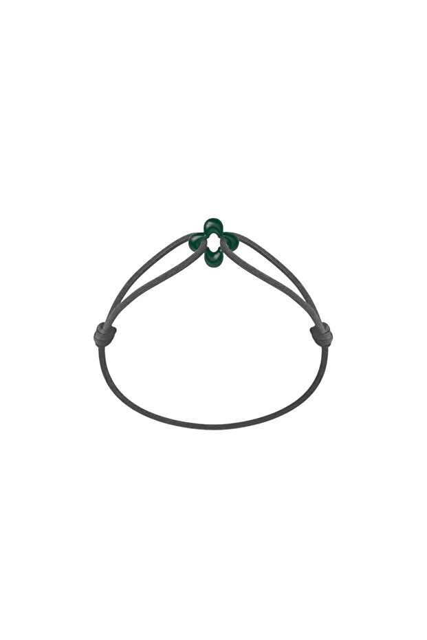Mini Green Clover Cord Bracelet