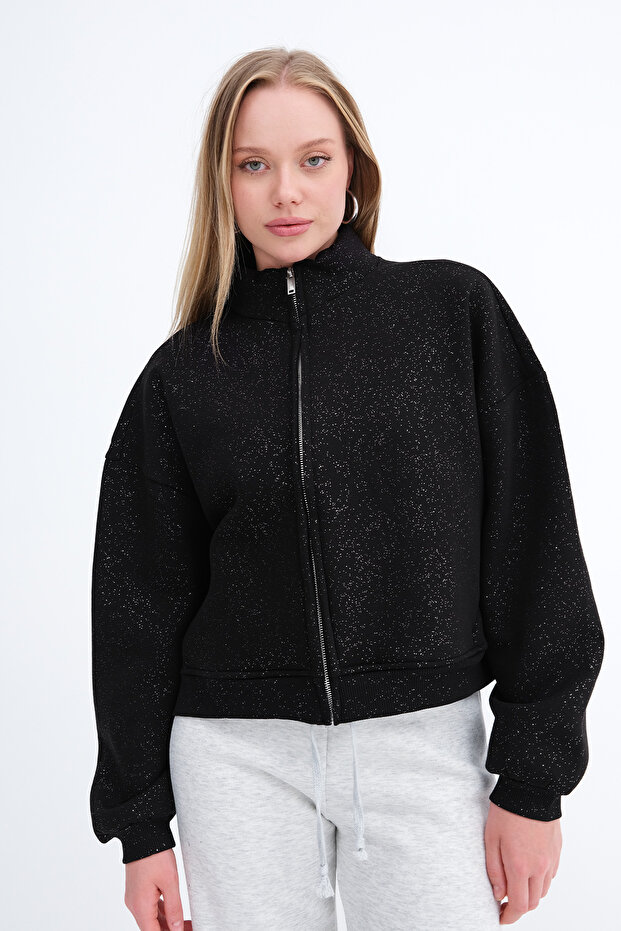 Simli Şardonlu Sweatshirt H12705 - 5