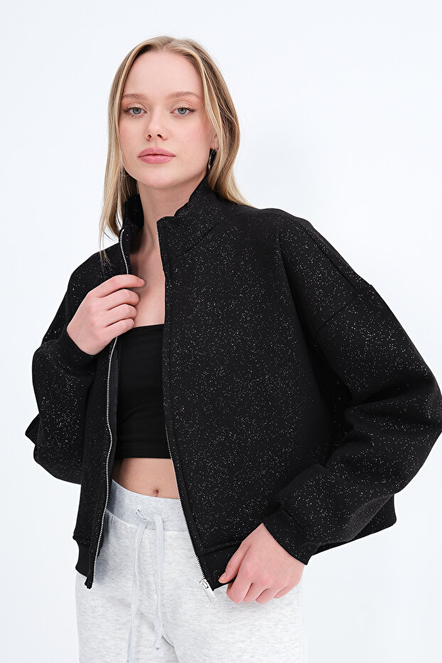 Simli Şardonlu Sweatshirt H12705 - 2