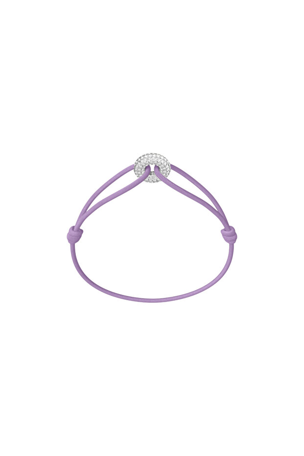 Mini Silver Soho Pavé Cord Bracelet