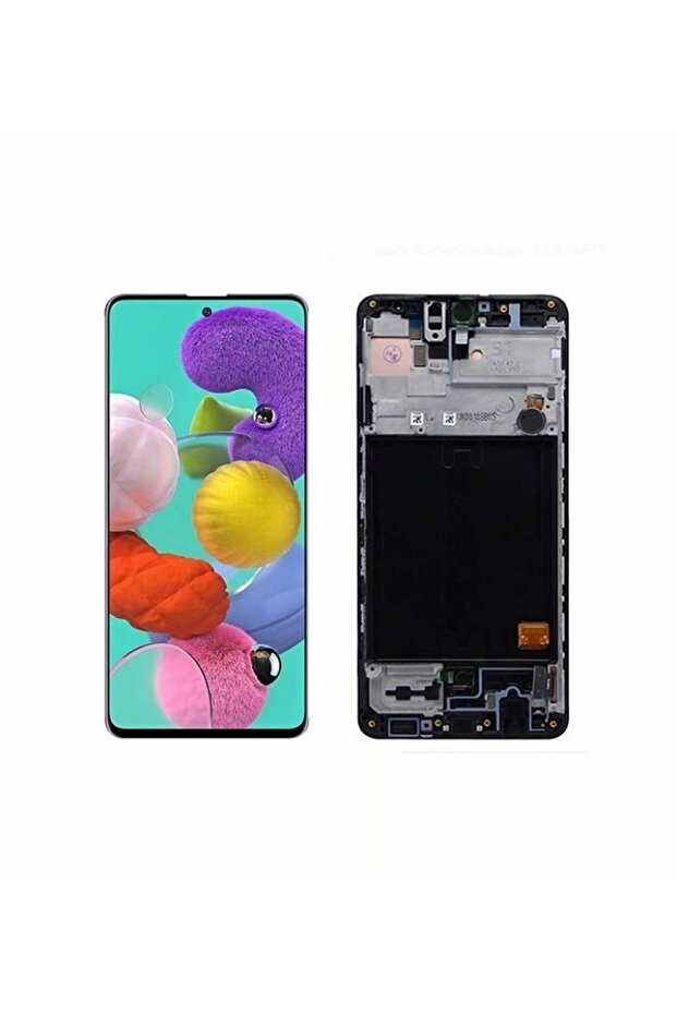 شاشة عرض LCD تعمل باللمس من نوع FLYCDI لهاتف سامسونج جالاكسي M51 (مع غطاء)