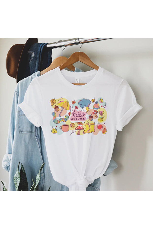 Tricou Dama Alb Fall Elements - 1