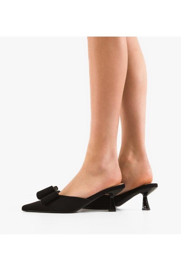 Thea Black Lady Clogs - 2