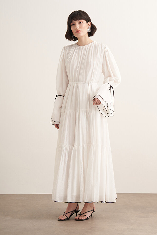 Hilya Elbise Beyaz - 1