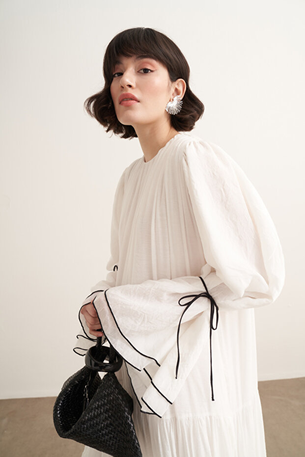 Hilya Elbise Beyaz - 3