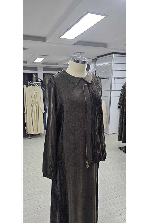 02-2717 Tesettür elbise - 3