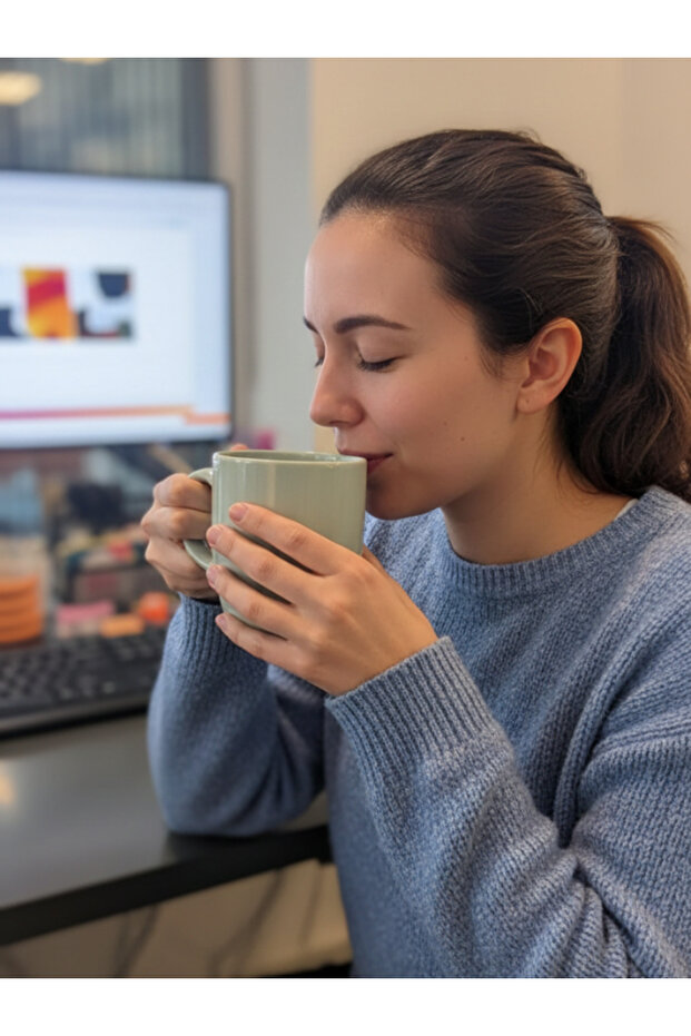 كوب سيراميك بلون واحد - 2