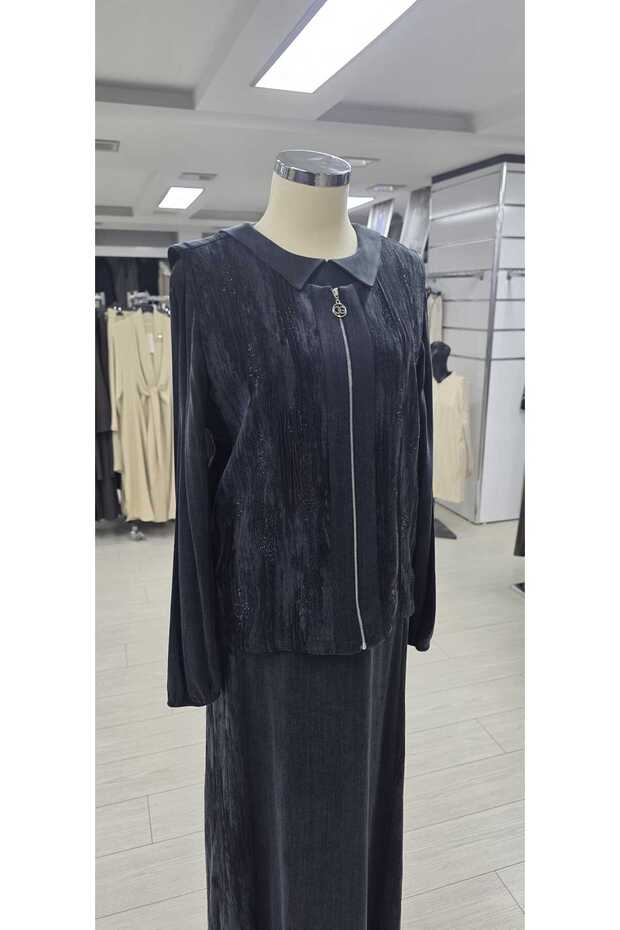 02-2717 Tesettür elbise - 2