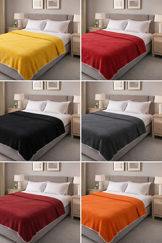 Double Thin Fleece Blanket – Soft Warm Bedspread