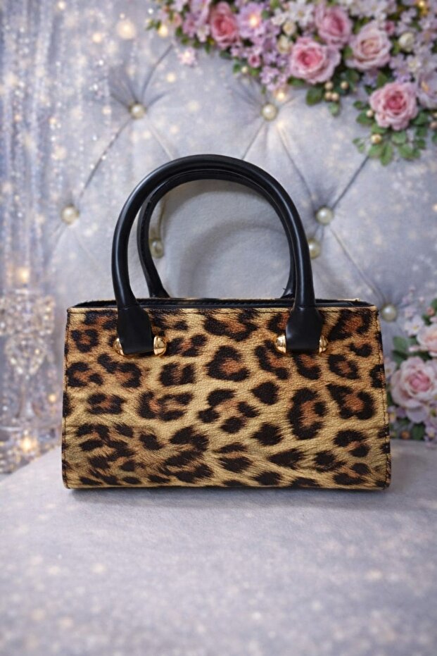 LEOPAR DESEN EL ÇANTASI
