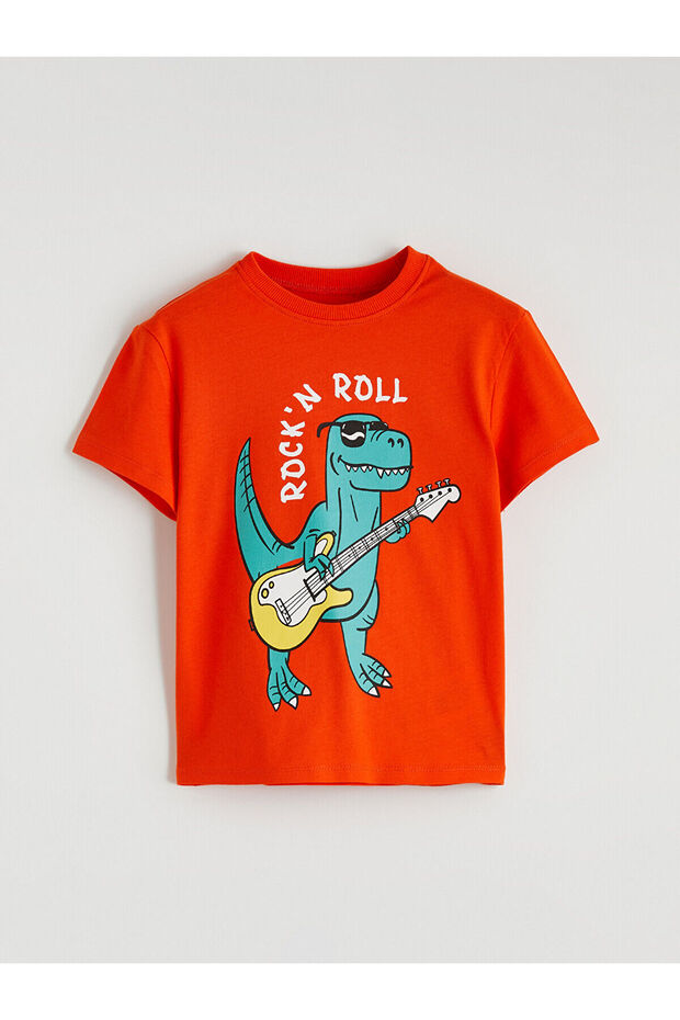 Crew Neck Printed Boy's T-Shirt