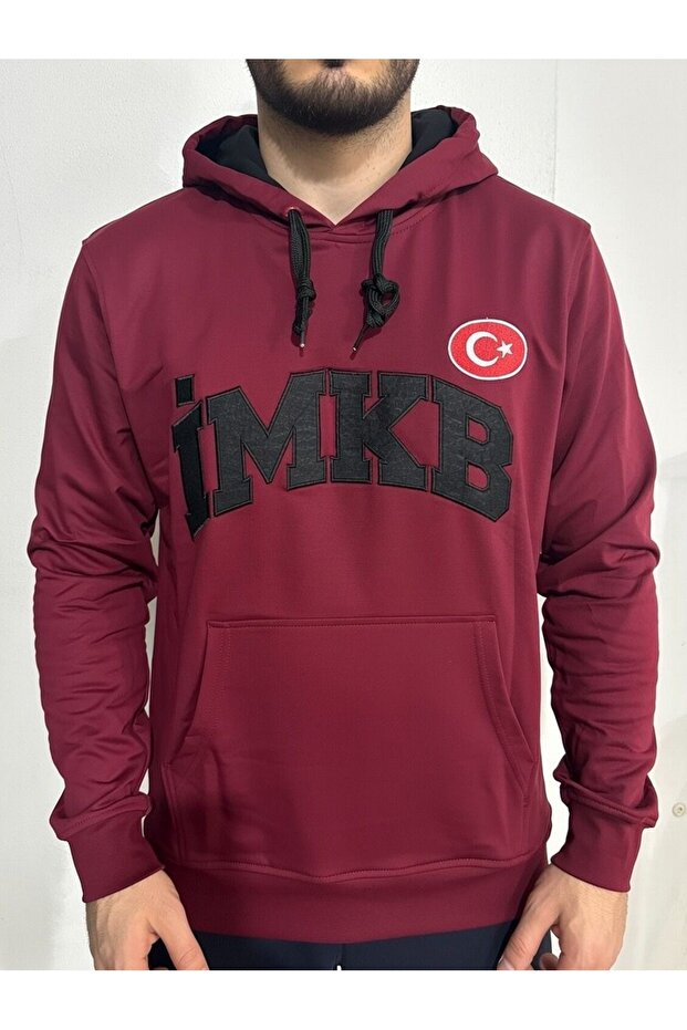 Bordo baskılı sweat