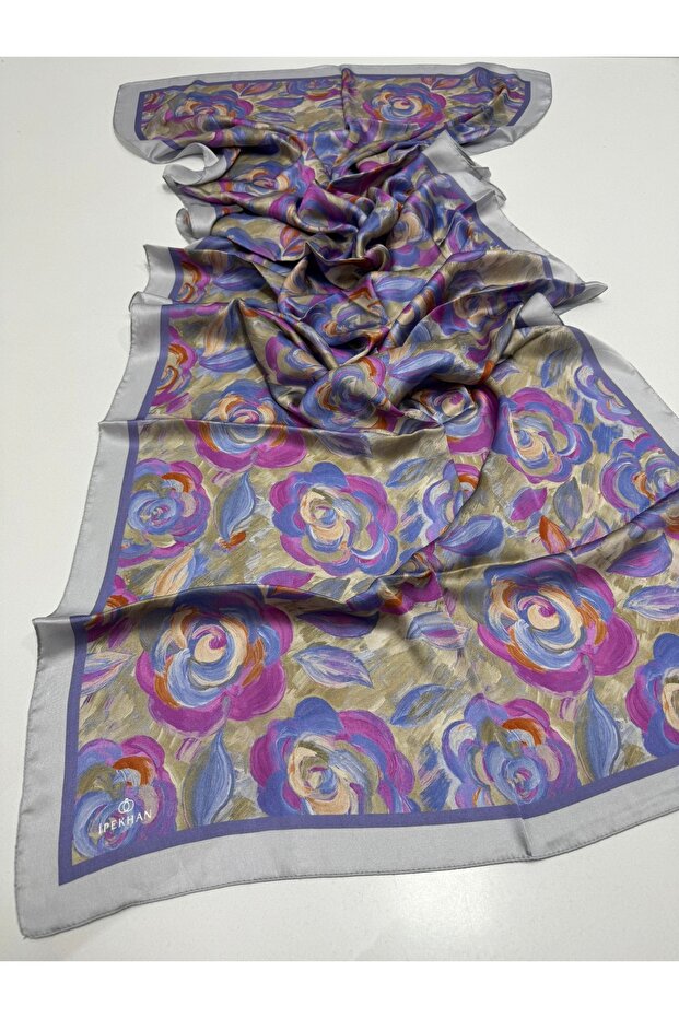 Winter Bloom Hint İpeği Şal 5014 - 4