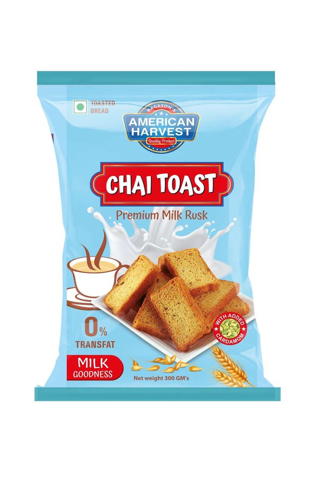 Chai Toast Premium Milk Rusk with Added Cardamom 300g | Crunchy Wheat Rusk with Car
