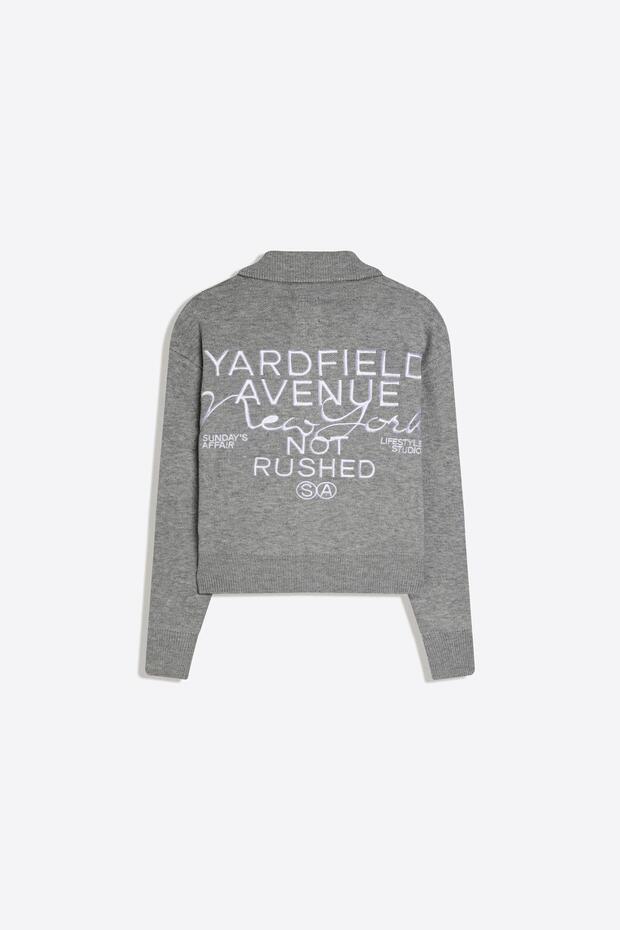 İşlemeli fermuarlı ceket - 6