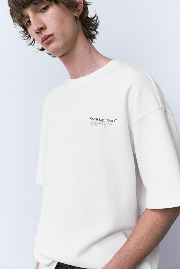 Kısa kollu Retrospective grafik sweatshirt - 7