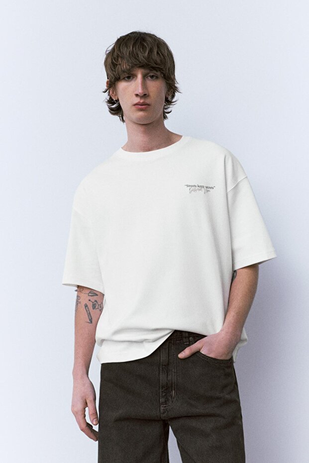 Kısa kollu Retrospective grafik sweatshirt - 2