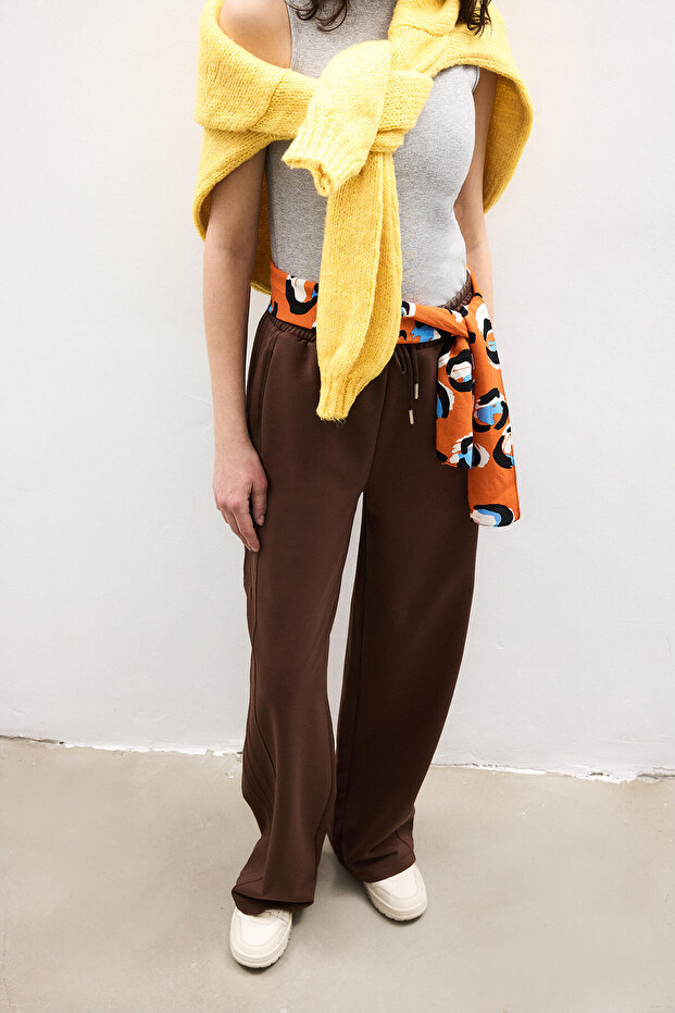BELİ LASTİKLİ ÖRME PANTOLON - 3
