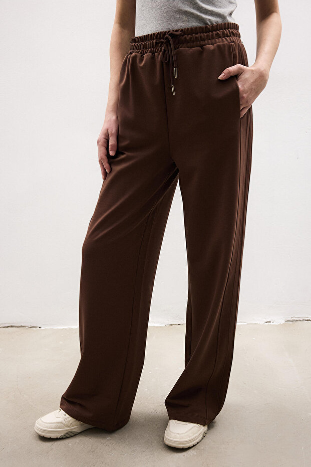 BELİ LASTİKLİ ÖRME PANTOLON - 4