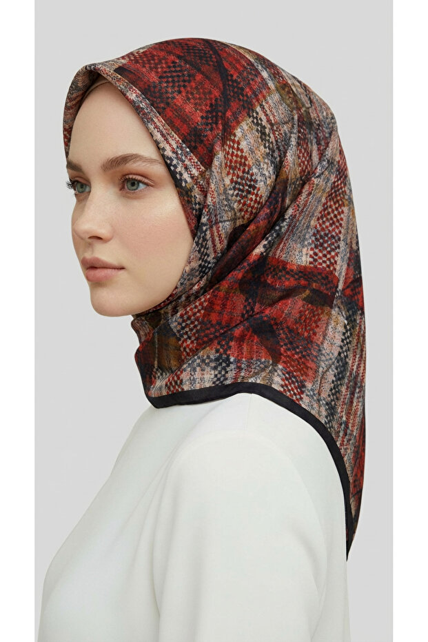 Eșarfă din raion cu model reflectant - 6