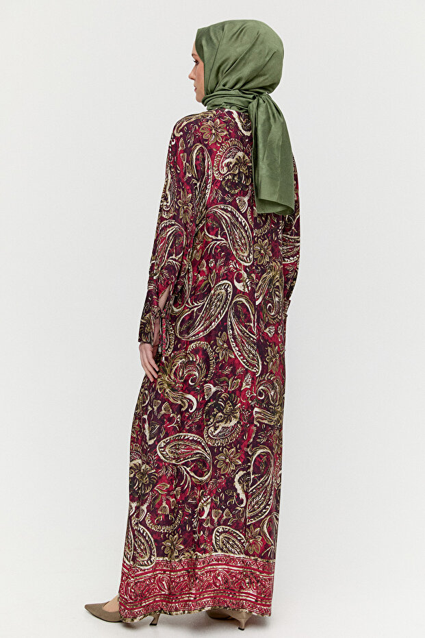 Etnik Desenli Elbise - 7