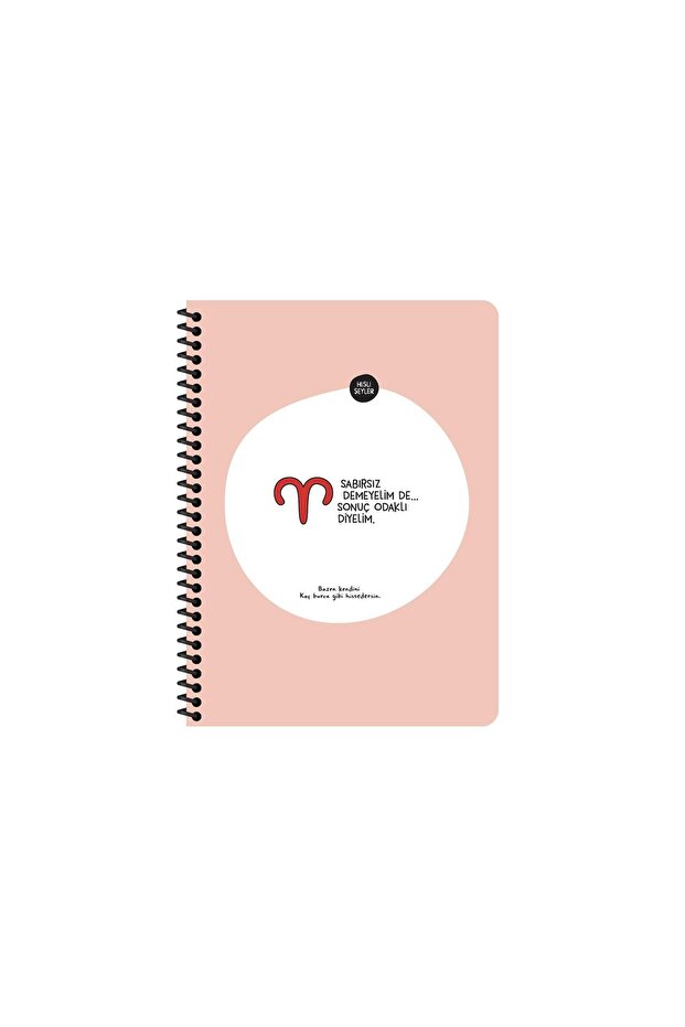 A4 Spiral Bound Cardboard Cover Lined Notebook with Stickers - Let's Not Be Impatient D