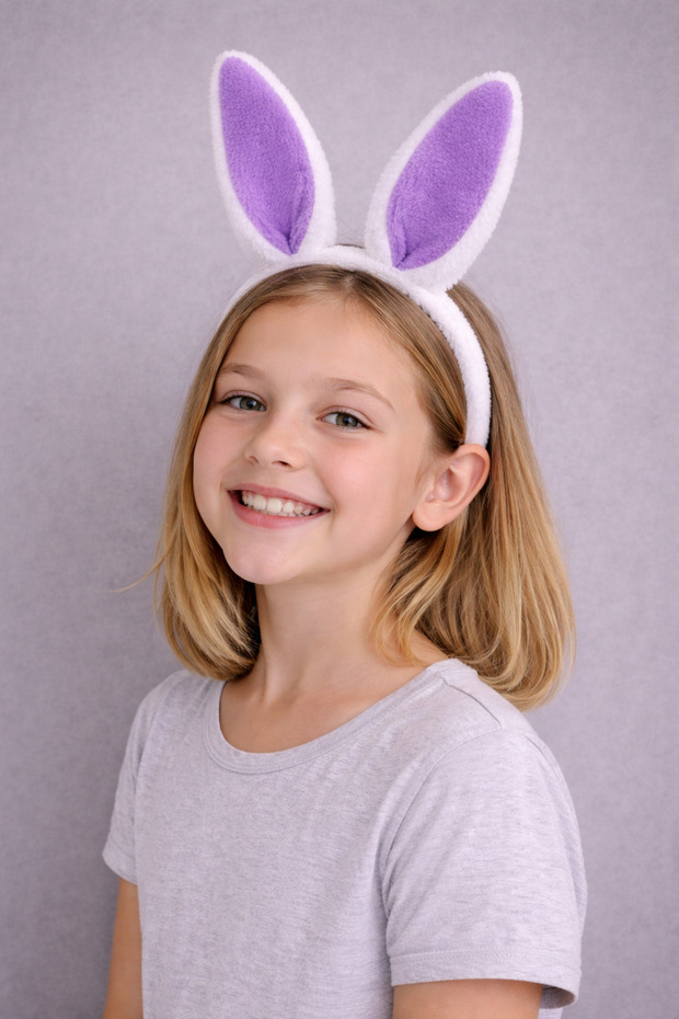 Led Lighted Plush Rabbit Ear Crown - 1