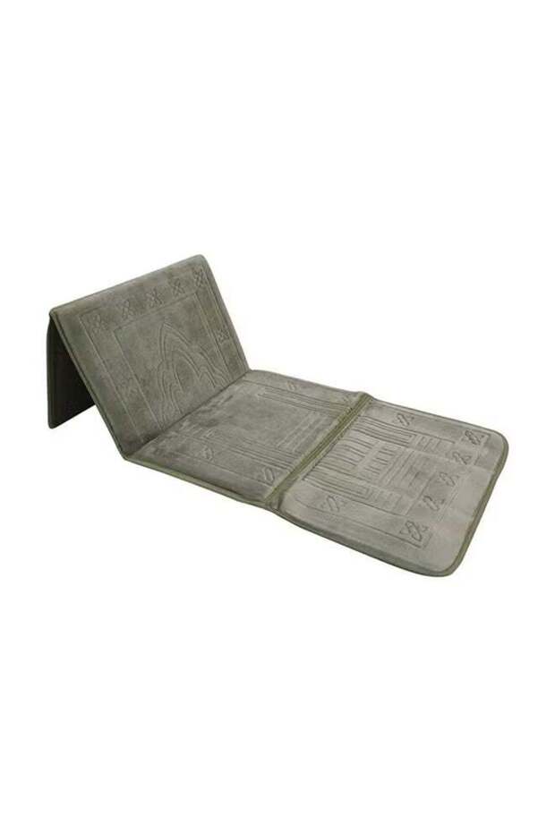 Foldable Prayer Mat with Backrest – 2-in-1 Portable Comfortable Prayer & Sitting Support (Silver-G