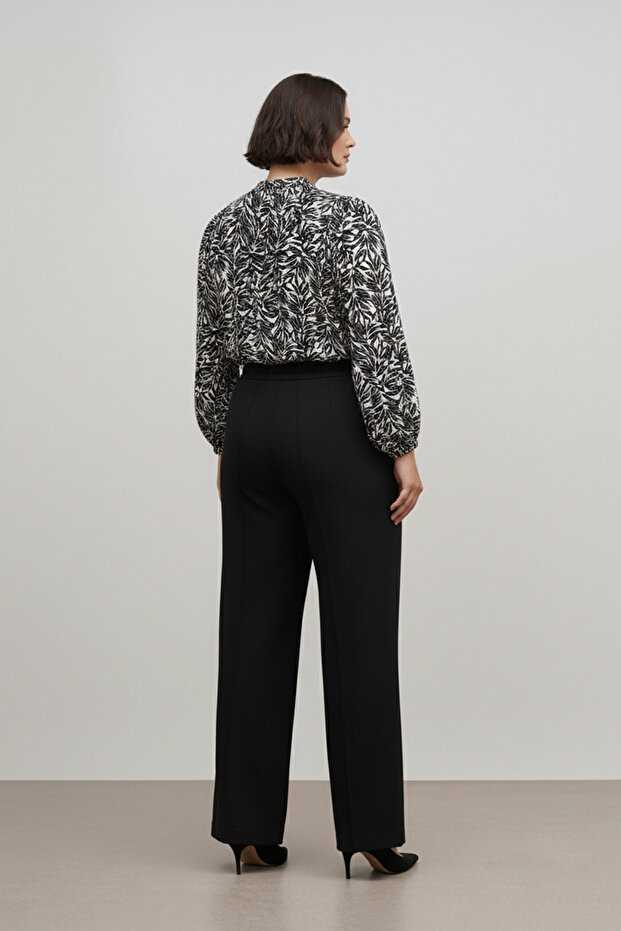 بلوزة منقوشة فضفاضة - 3