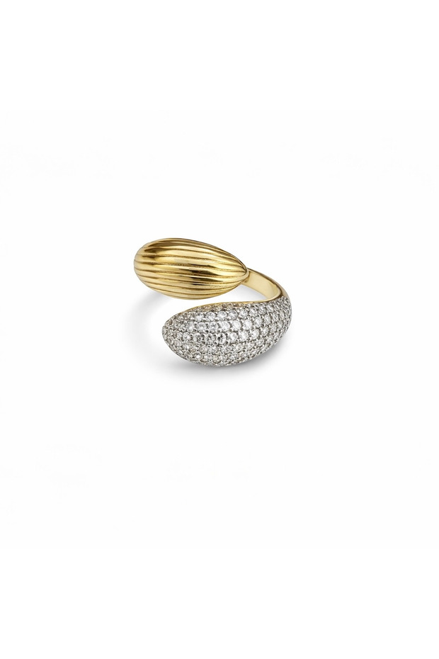 Bicolor Shine Adjustable Ring - 1