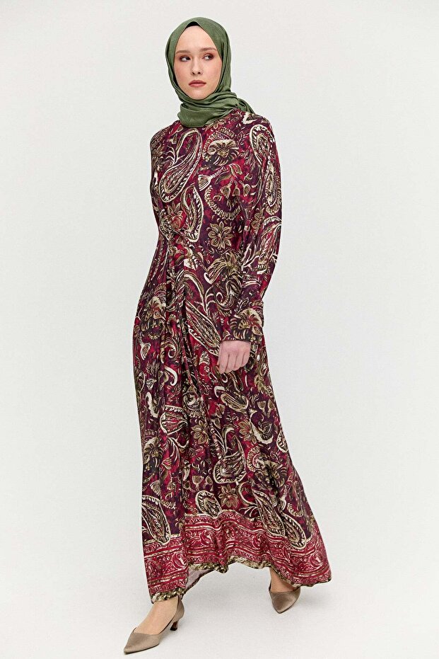 Etnik Desenli Elbise - 1