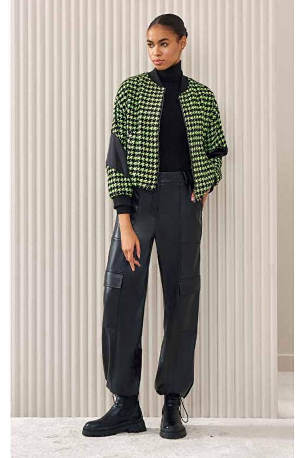 Deri Kargo Pantolon - 1