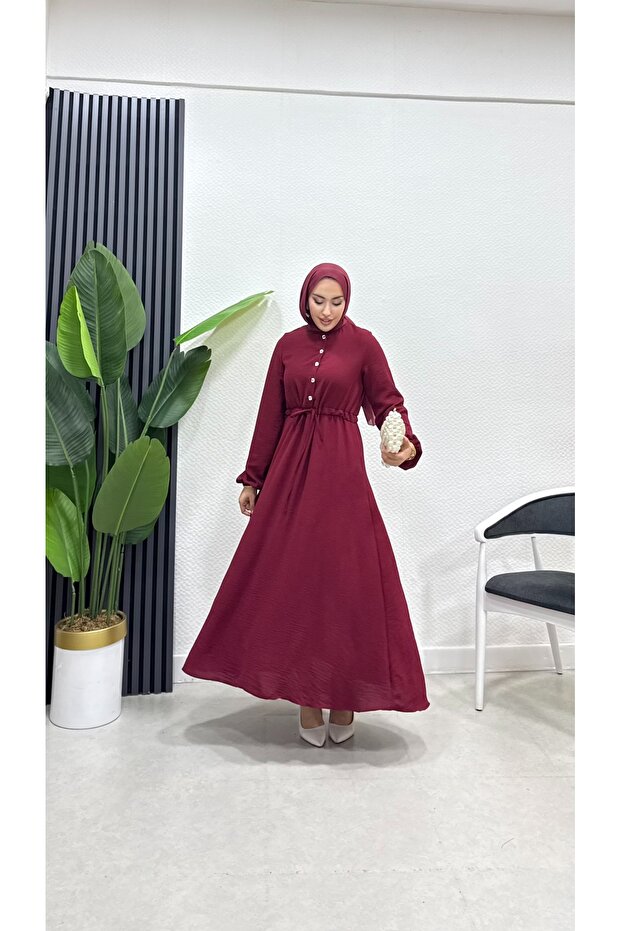 düğmeli aerobin elbise kadın - 2