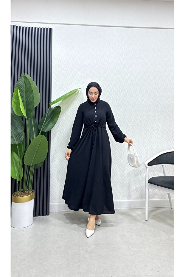 düğmeli aerobin elbise kadın - 1